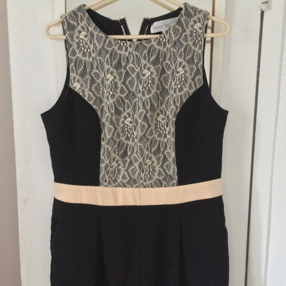 Paper Dolls Playsuit with Cream lace detail
